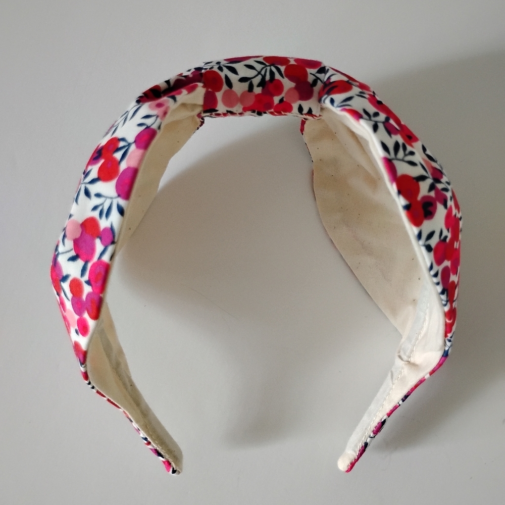 Liberty Art Fabric Tana Lawn Headband Wiltshire Red Blue Berry Classic Bespoke - Picture 5 of 12